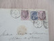 Great Britain Lettre  Ancienne Padington .W V 1886  3 Stamps  1886 Pour Château Graveron Eure - Brieven En Documenten