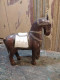 Delcampe - Paire De Chevaux Orientaux Bois Ornements Laiton Nacre Os / Cheval Horse - Oestliche Kunst