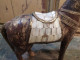 Delcampe - Paire De Chevaux Orientaux Bois Ornements Laiton Nacre Os / Cheval Horse - Oestliche Kunst