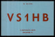 1957 Carte QSL VS1HB H. ACOMB, 8 Borthwick SINGAPORE (Singapour) - Other & Unclassified