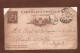 (RECTO / VERSO) ITALIE EN 1880 - ROME - CARTE POSTALE - CACHET FERROVIAIRE - Storia Postale