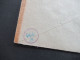 Delcampe - Bizone Bandaufdruck 16.8.1948 Zensurbeleg Einschreiben Not R-Zettel Als Stempel Regen (Bayer. Wald) - Regensburg - Lettres & Documents