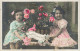 FETES ET VOEUX - Anniversaire - Deux Petites Filles Tenant Un Panier De Fleurs - Colorisé - Carte Postale Ancienne - Compleanni