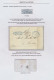 1844 Brief Van Brussel Op 2.7.1844 Naar Londen 4.7.1844 Met Mooie Blauwe Ovale Stempel Franco Ostende (33,5 X 13 Mm) En  - 1830-1849 (Belgica Independiente)