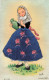 FANTAISIES - Brodées - Petite Fille Avec Une Vase - Colorisé  - Carte Postale Ancienne - Embroidered