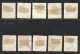 Portugal Stamps 1910 D Manuel II & Surcharge Republica Condition Used  #156, 157, 158, 161, 164, 165 - Oblitérés