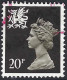 GREAT BRITAIN Wales 1989 QEII 20p Black Machin SGW52 Used - Wales