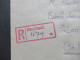 Delcampe - 1948 Netzaufdruck MiF Nr.51 II EF Einschreiben Not R-Zettel Stempel Viechtach U. Roter L2 Bitte Quittiert Zurück An SI - Briefe U. Dokumente