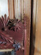 Delcampe - Ancien Miroir Bois Sculpté Fleurs Art Populaire Fin XVIIIeme Début XIXème - Other & Unclassified