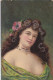Fantaisies - Femme - Paillettes - Portrait - Illustrateur Henrion - 1907 - Henriot
