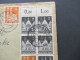 1948 Bizone Bauten MiF Nr.73 Als Oberrand 4er Block Mit OR Als "Leerfeld" Zähnungsabart!! Fernbrief Ab Passau - Covers & Documents