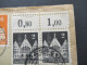 1948 Bizone Bauten MiF Nr.73 Als Oberrand 4er Block Mit OR Als "Leerfeld" Zähnungsabart!! Fernbrief Ab Passau - Briefe U. Dokumente