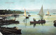 Lausanne Ouchy Le Port Barques Rameurs Voiliers Bateaux 1907 - Lausanne