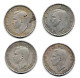 AUSTRALIE  GEORGES VI  ,6 Pence,   Lot De 4 Monnaies, Annés De 1942 à 1944  Argent , TB+ - Unclassified