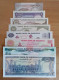 Pakistan COMPLETE LOT 1 5 10 20 50 100 500 1000 Rupee UNC 1986 (10 Rupee Non UNC) - Pakistan