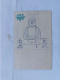 BEAUTIFUL RARE ANTIQUE POSTCARD JAPAN BUDDHA GOLD PAINTED USED NOT CIRCULATED - Bouddhisme