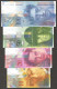 Set 4 Pcs Switzerland 10 20 50 100 Francs 1996-2005 AUNC To GEM UNC - Suiza