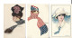 3 CPA 1917-18 / Portrait Jeune Femme Style Anglo-Américaine / Illustrateur NANNI - Nanni