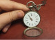 MONTRE A GOUSSET En ARGENTAN Vers 1890 - 1900 Mécanique Chaine + 2 Clefs A REVISER Tourne Un Peu Puis S'arrête - Watches: Bracket