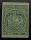 With Pascal Scheller Cert: RARE PLATE PROOF Of Ecuador 1865 1/2 Real In Green Instead Of Blue,  VF (*) Scott 1 (Equateur - Ecuador