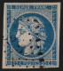 N°4, Cérès 1850, 25c Bleu, Oblitéré Losange PC - TB - 1849-1850 Ceres