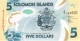 SOLOMONS ISLANDS NLP 5 DOLLARS 2019 #A/2  UNC. - Salomons