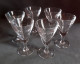 Ensemble De 6 Anciens Verres à Absinthe Bistrot XIXème, Cristal, Avec Trait De Dose D'alcool, Très Bon état. - Verres