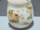 Delcampe - -ANCIENNE BOUTEILLE En OPALINE BLANCHE Décor Roses Peintes émail Vitrine    E - Vases