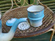 Delcampe - Ancienne Petite Cafetière Émaillée Bleu Dégradé (Petit Modèle) - Sonstige & Ohne Zuordnung