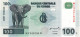 CONGO D.R. P92c (= B315c ) 100 FRANCS 4.1.2000 #M/W  Printer : G&D, Munich  UNC. - République Démocratique Du Congo & Zaïre