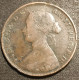 GRANDE BRETAGNE - ½ - 1/2 - HALF PENNY 1861 - Victoria - Bun Head - Lourde - KM 748.2 - C. 1/2 Penny