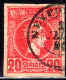 1866..GREECE,20 L. SMALL HERMES HEAD, ΝΕΥΡΟΥΠΟΛΙΣ RARE POSTMARK. - Oblitérés