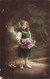 ENFANTS - Bonne Fête - Petite Fille En Robe Verte - Colorisé - Carte Postale Ancienne - Portraits