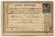 !!! CARTE PRECURSEUR TYPE SAGE CACHET DE FOSSEUSE BORNEL (OISE) 1878 - Cartes Précurseurs