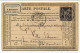 !!! CARTE PRECURSEUR TYPE SAGE CACHET DE CREVECOEUR (OISE) 1877 AVEC ETIQUETTE - Cartes Précurseurs