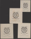 Varia (im Briefmarkenkatalog): 1800/1950 (?), Ex Libris, Vielseitige Sammlung Vo - Otros & Sin Clasificación