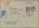 Bizone: 1948/1950, Bauten, Vier Interessante Luftpostbriefe: 80 Pfg. Wg Als EF A - Other & Unclassified