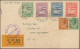 Delcampe - South Africa: 1925/1938 Six Airmail Covers To England (2) Resp. Inland, With 192 - Cartas & Documentos