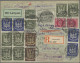 Air Mail - Germany: 1912/1939, Partie Von 35 Briefen Und Karten Ab Rhein/Main 19 - Correo Aéreo & Zeppelin