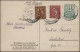 Delcampe - Air Mail - Germany: 1921/1957, Partie Von Sechs Flugpostbelegen, Dabei Privatgan - Luft- Und Zeppelinpost