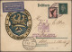 Delcampe - Air Mail - Germany: 1921/1957, Partie Von Sechs Flugpostbelegen, Dabei Privatgan - Posta Aerea & Zeppelin