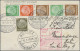 Air Mail - Germany: 1925/1955, Kleines Lot Von 4 Karten Und Zwei Briefen, Dabei - Airmail & Zeppelin