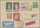 Delcampe - Air Mail - Germany: 1951/1957, Saubere Partie Von 14 Flugpostbelegen Mit Frankat - Luft- Und Zeppelinpost