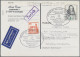Air Mail - Germany: 1956/1990, Vielseitiger Posten Von Ca. 460 Briefen Und Karte - Correo Aéreo & Zeppelin