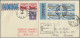 Thematics: Antarctic: 1957 "Operation Deepfreeze II": Four Registered Express Co - Other