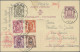 Belgium - Postal Stationery: 1940/1954, Cards "Heraldic Lion", Group Of 16 Comme - Other & Unclassified