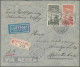 Denmark: 1932/1942, Lot Of Twelve Airmail Covers/cards, Mainly Franked With 1934 - Other & Unclassified