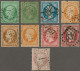 France: 1862/1871 Napoleon Group Of 14 Covers And 9 Used Stamps, With Single Mul - Collections