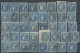 France: 1870/1871, BORDEAUX 20c. Blue, Specialised Assortment/collection Of Appr - Verzamelingen