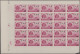 Monaco: 1945, Airmail Surcharges Complete Set Of Five IMPERFORATE Blocks Of 25, - Nuovi